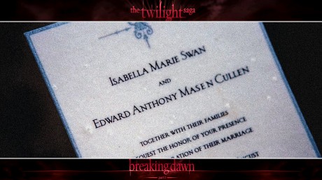 edward and bella's wedding invitation