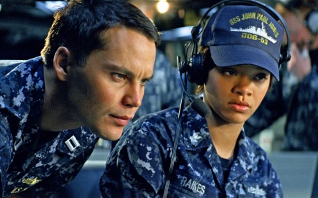 Taylor Kitsch and Rihanna in Battleship