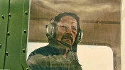 Danny Trejo with helicopter headset in Machete