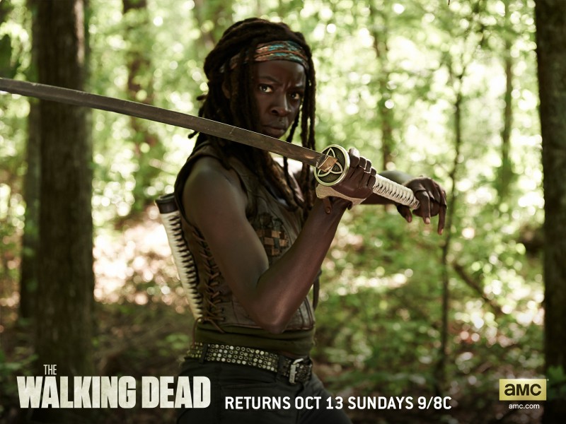 danai gurira as michonne in the walking dead season 4