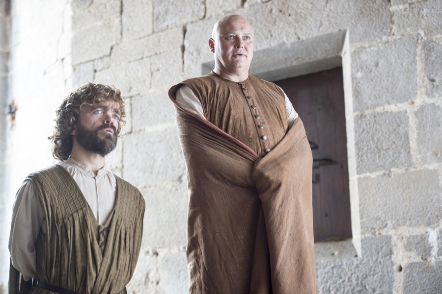 Peter Dinklage as Tyrion Lannister and Conleth Hill as Varys